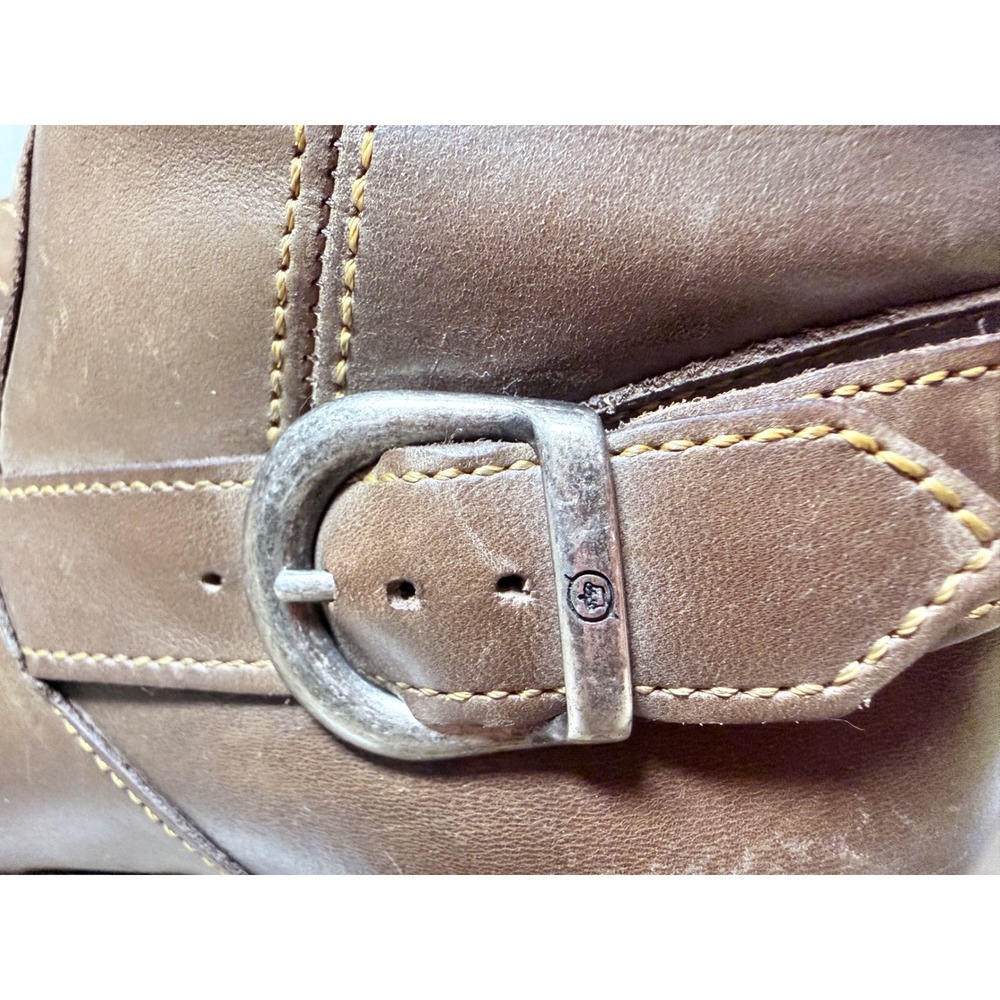 Born Brown Leather Tall Riding Boots Floral Cutout Western D13406‎ Womens 7/38 - Picture 10 of 12